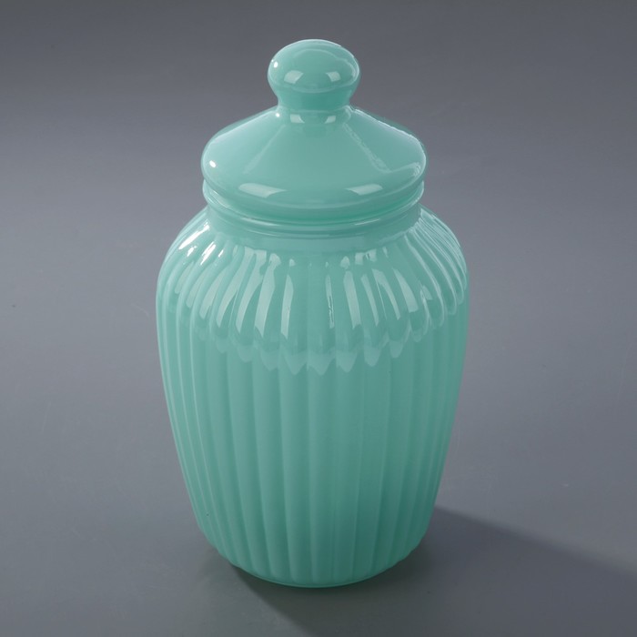 Банка 2,1 л "Луана", с крышкой, цвет мятный