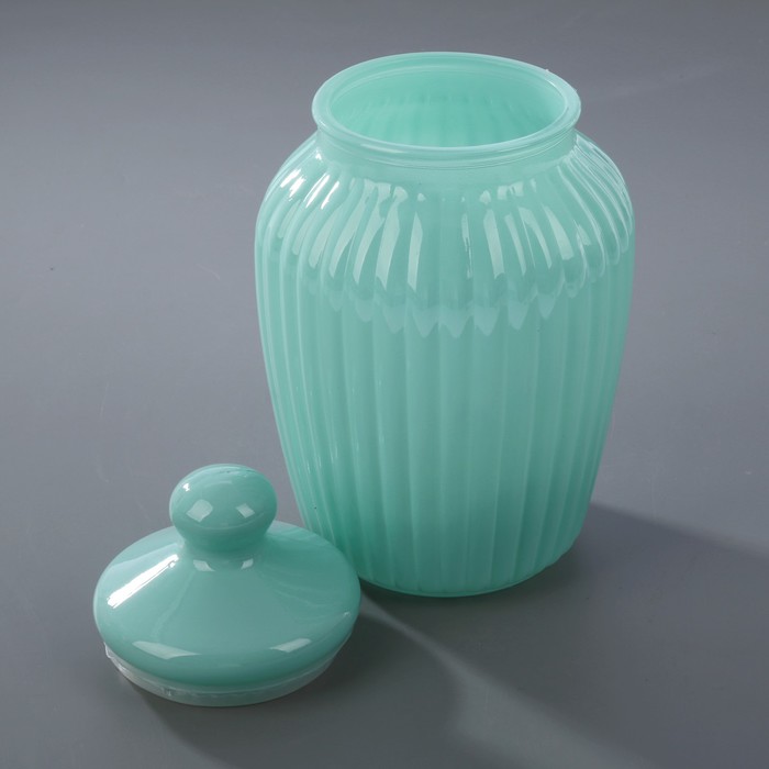 Банка 2,1 л "Луана", с крышкой, цвет мятный