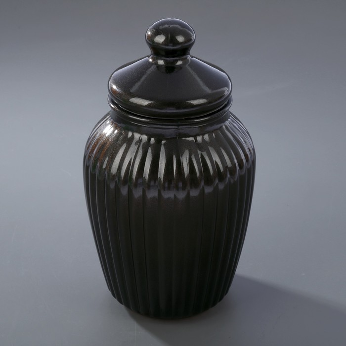 Банка 2,1 л "Луана", с крышкой, цвет шоколадный