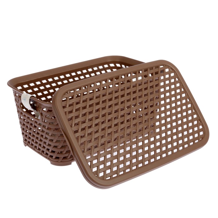 Ящик 18×28×12,5 см "Ротанг" прямоугольный, цвет бежевый