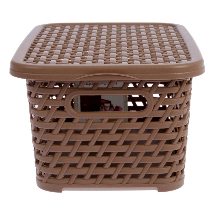 Ящик 18×28×12,5 см "Ротанг" прямоугольный, цвет бежевый