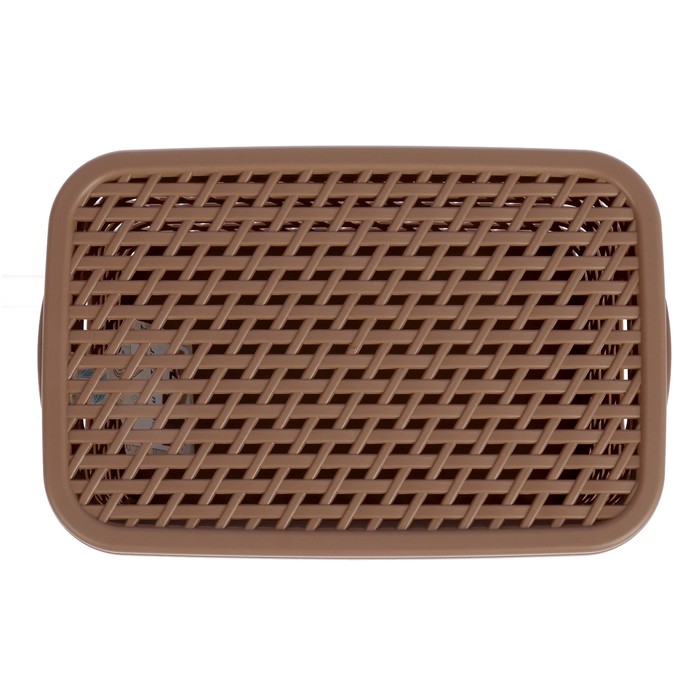 Ящик 18×28×12,5 см "Ротанг" прямоугольный, цвет бежевый