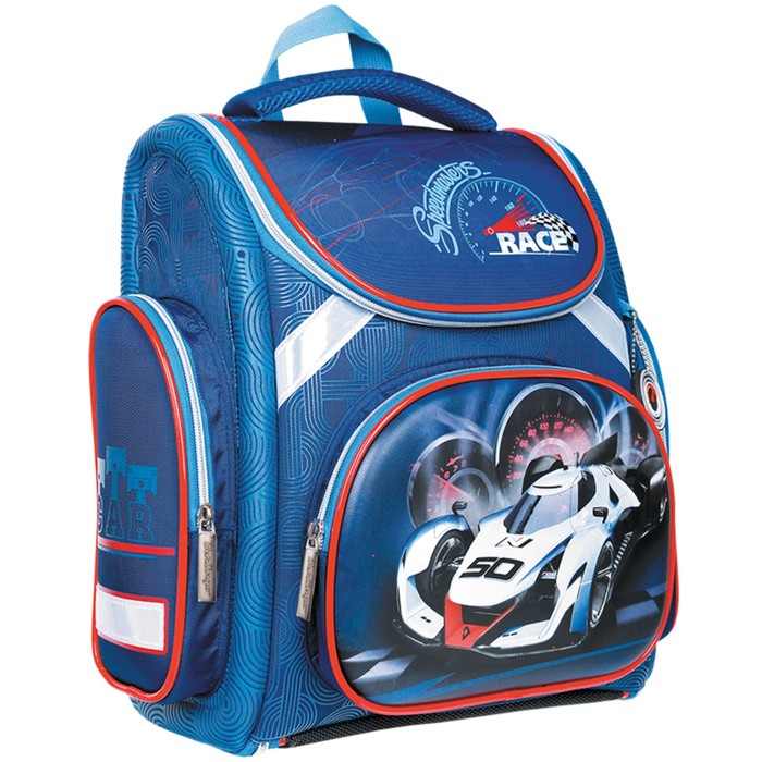 Ранец Стандарт Berlingo Ultra Compact "Race" 37*30*17см, 1 отд+мешок 239297