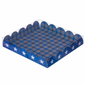 Коробка для кондитерских изделий с PVC-крышкой For real man, 18 × 18 × 3 см от Сима-ленд