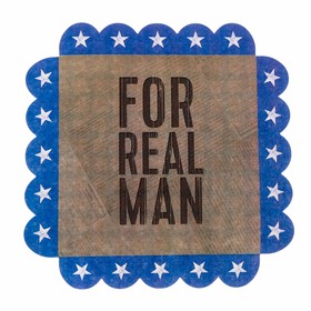 Коробка для кондитерских изделий с PVC-крышкой For real man, 18 × 18 × 3 см от Сима-ленд