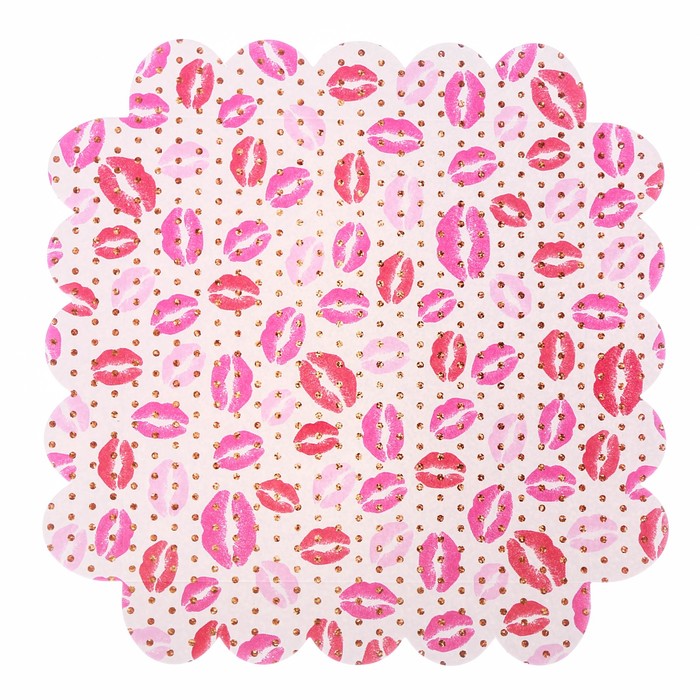 Коробка для кондитерских изделий с PVC крышкой «Сладкий поцелуй», 18 х 18 х 3 см