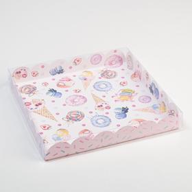 

Коробка для кондитерских изделий с PVC-крышкой «Кому‒то очень хорошему», 21 × 21 × 3 см