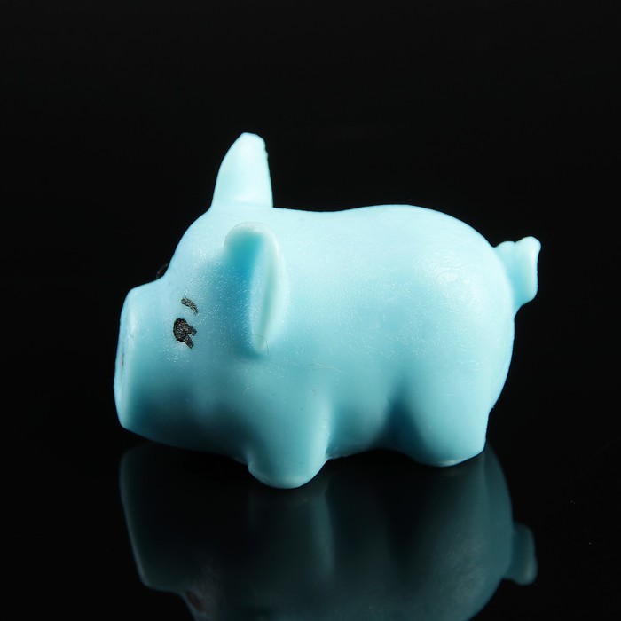 Мыло фигурное "Свинка с большим пятачком" синяя 30гр