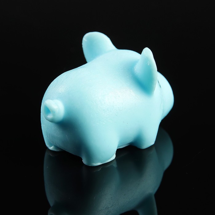 Мыло фигурное "Свинка с большим пятачком" синяя 30гр