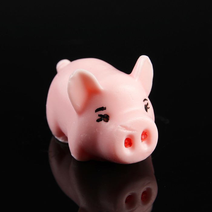 Мыло фигурное "Свинка с большим пятачком" розовая 30гр