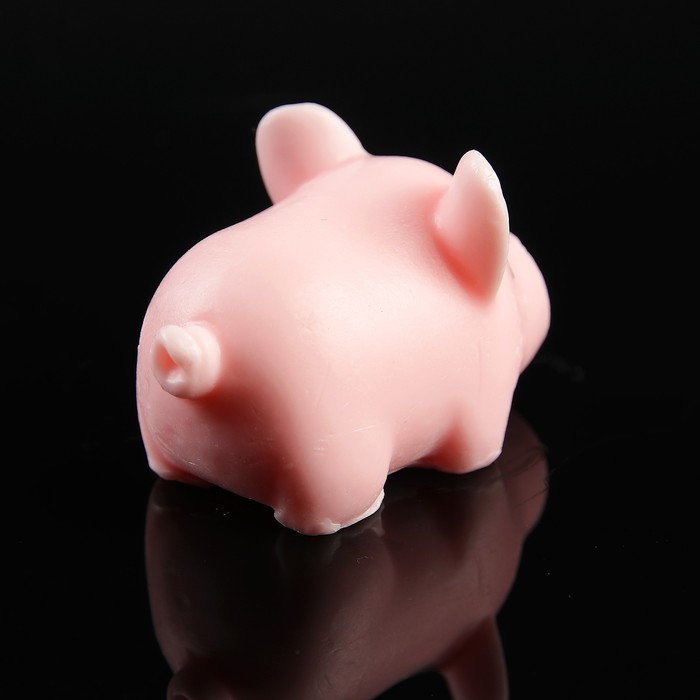 Мыло фигурное "Свинка с большим пятачком" розовая 30гр