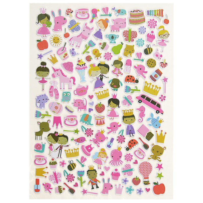 3D наклейки, поделки, игры, раскраски "Дворец принцессы"