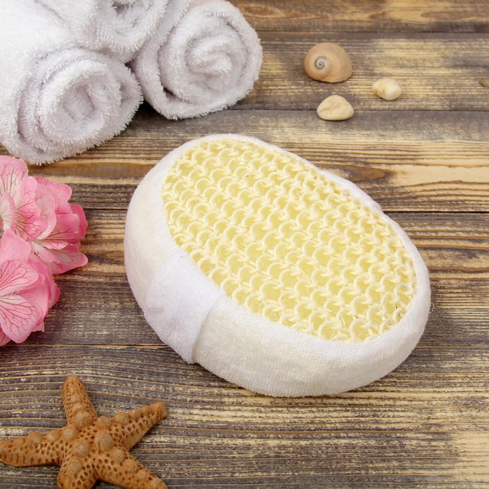 Мочалка спонж мягкая, сизаль, 11×15см