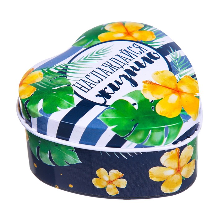 Шкатулка в форме сердца "Наслаждайся жизнью", 12 х 12 см