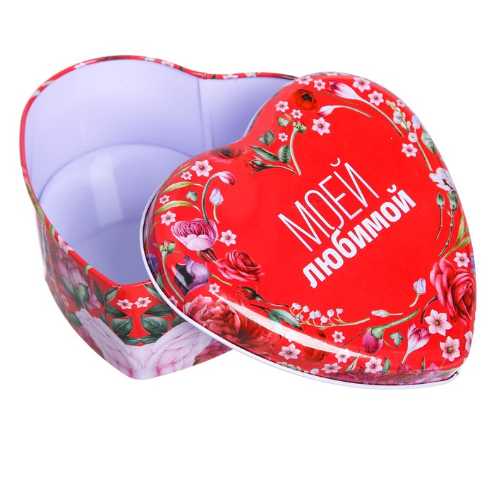 Шкатулка в форме сердца "Моей любимой", 12 х 12 см