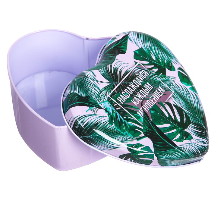 Шкатулка в форме сердца "Наслаждайся каждым мгновением", 12 х 12 см