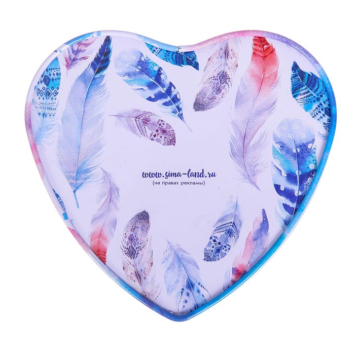 Шкатулка в форме сердца "Люби", 12 х 12 см