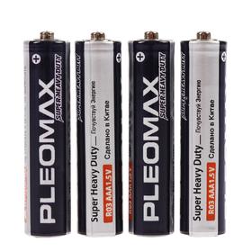 купить Батарейка солевая Pleomax Super Heavy Duty, AAA, R03-4S, 1.5В, спайка, 4 шт.