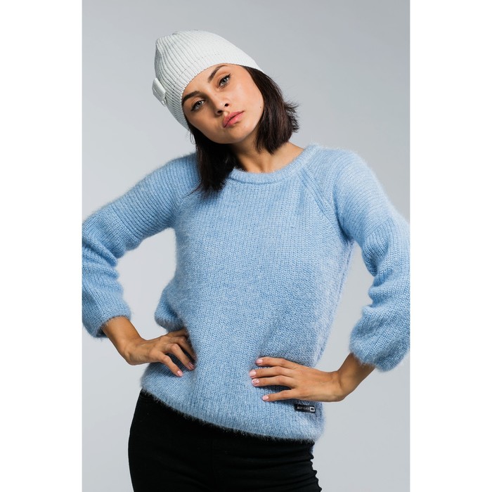 Шапка женская "Бант", размер 54-56, цвет белое золото