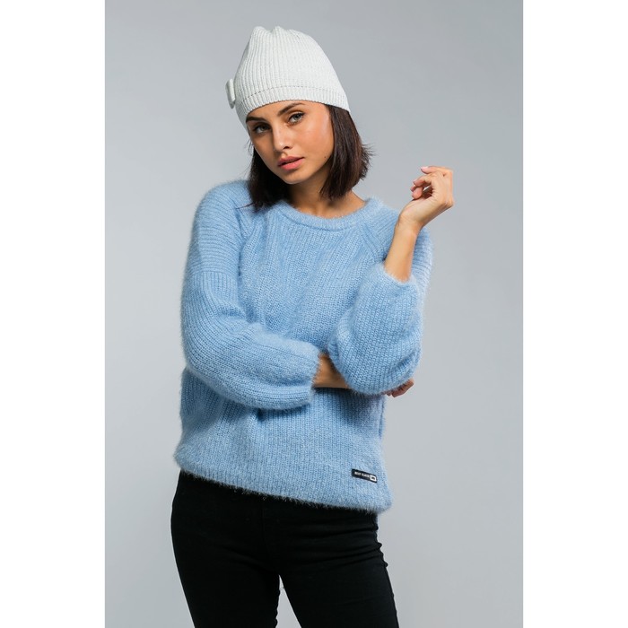 Шапка женская "Бант", размер 54-56, цвет белое золото