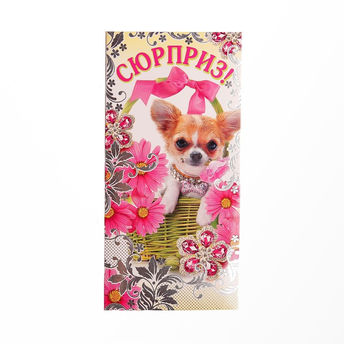 Конверт для денег "Сюрприз!" собака