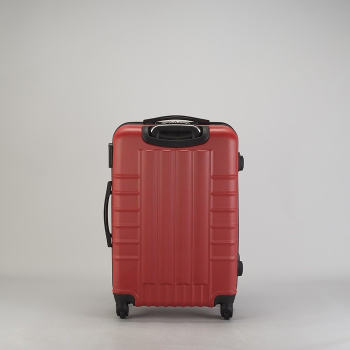 Чемодан средний "Сетка" 24", отдел на молнии, кодовый замок, 4 колеса, цвет красный