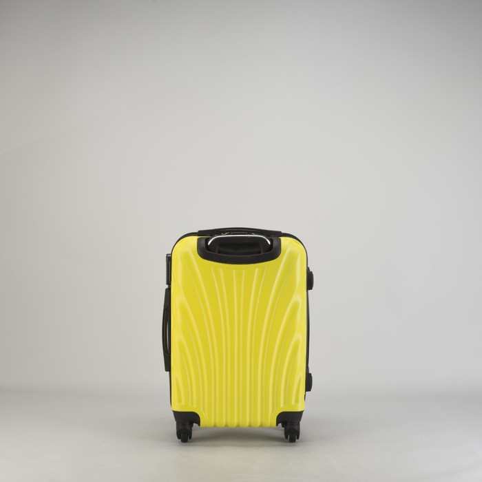 Чемодан малый "Ракушка" 20", отдел на молнии, кодовый замок, 4 колеса, цвет жёлтый