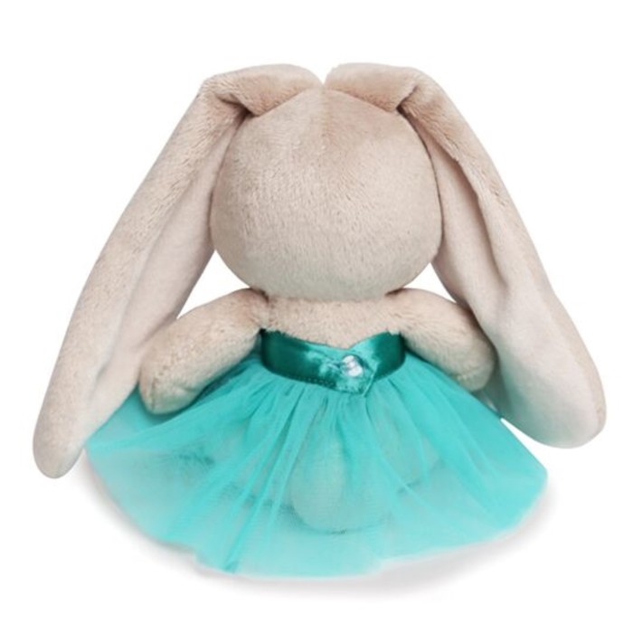 Мягкая игрушка "Зайка Ми" в бирюзовой юбочке с бабочкой", 15 см