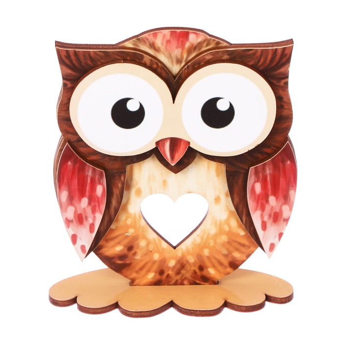 Сова интерьерная "Фигура с сердечком"