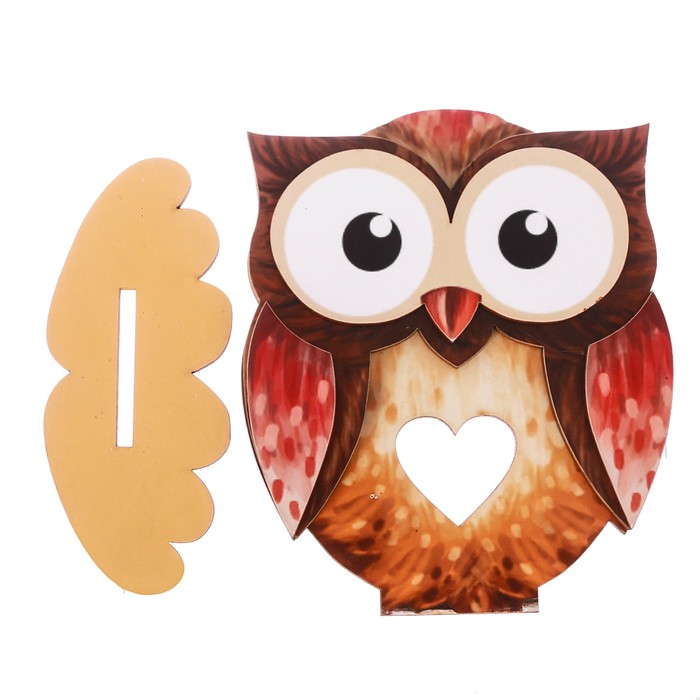 Сова интерьерная "Фигура с сердечком"