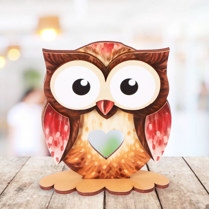 Сова интерьерная "Фигура с сердечком"