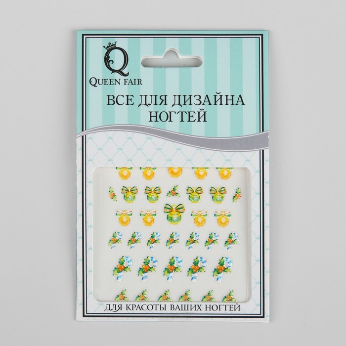 Наклейки для ногтей "Шарики, палочки"