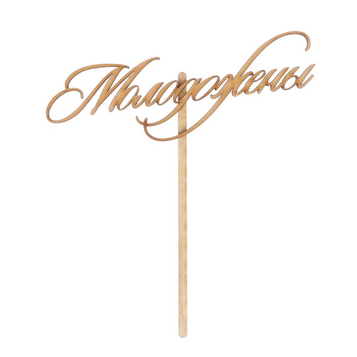 Топпер "Молодожены" из фанеры, 15х5 см (ТОП 00-42)