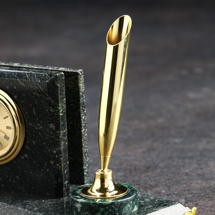 Визитница «Мини»: подставка для ручки, часы