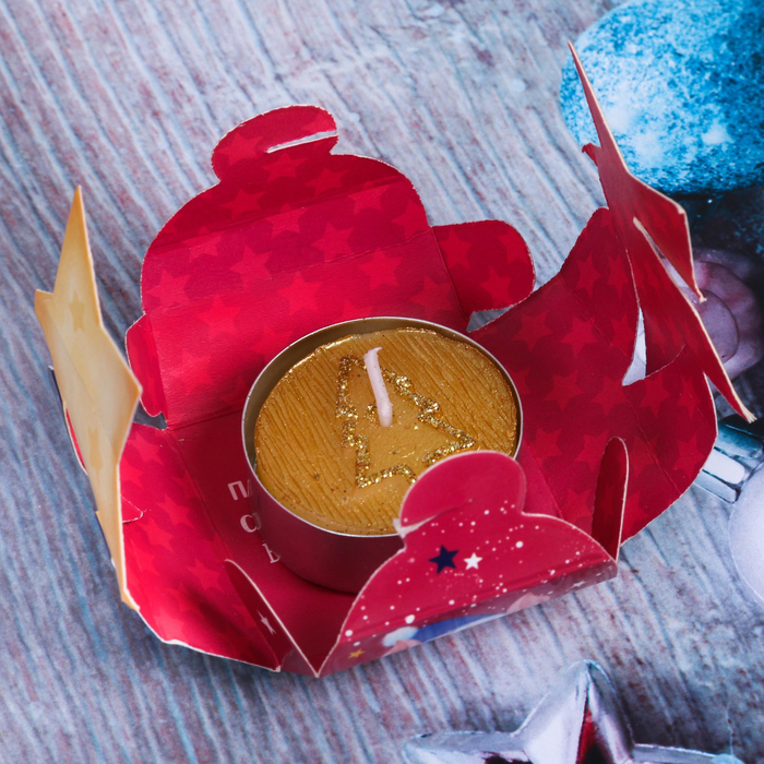 Свеча с пожеланием "Желаю счастья!"