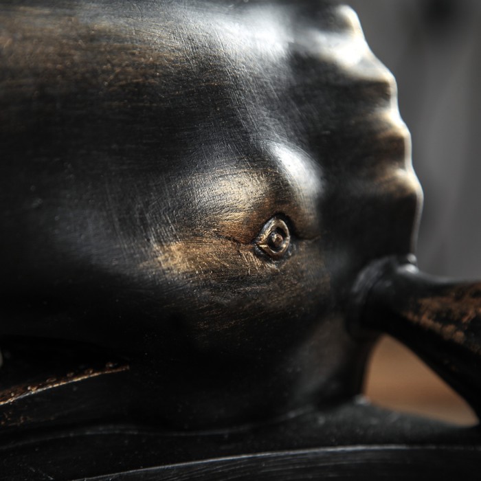 Держатель для книг "Кит", 40 см, чёрный мрамор