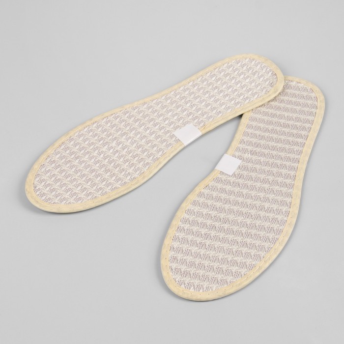 Стельки для обуви, пара, окантовка, 38р-р, цвет бежевый