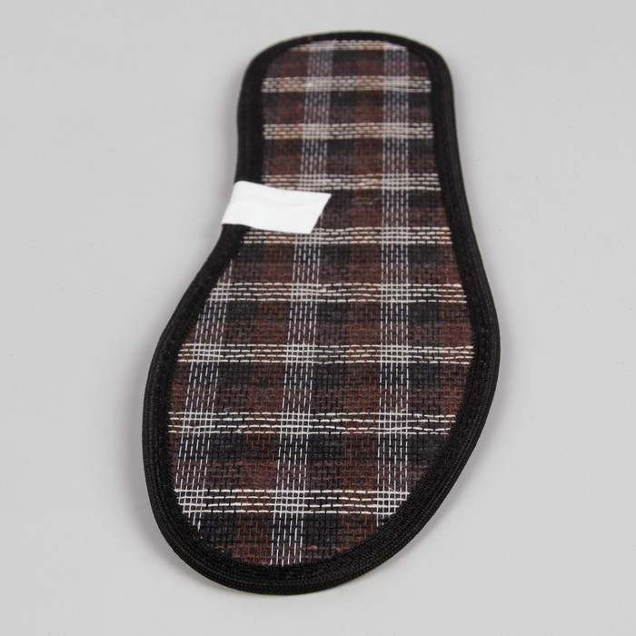 Стельки для обуви, пара, окантовка, 41р-р, цвет чёрный/белый