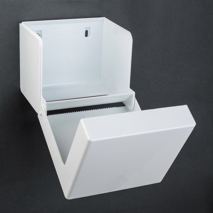 Держатель для туалетной бумаги 14х13,8х13 см без втулки, пластик белый