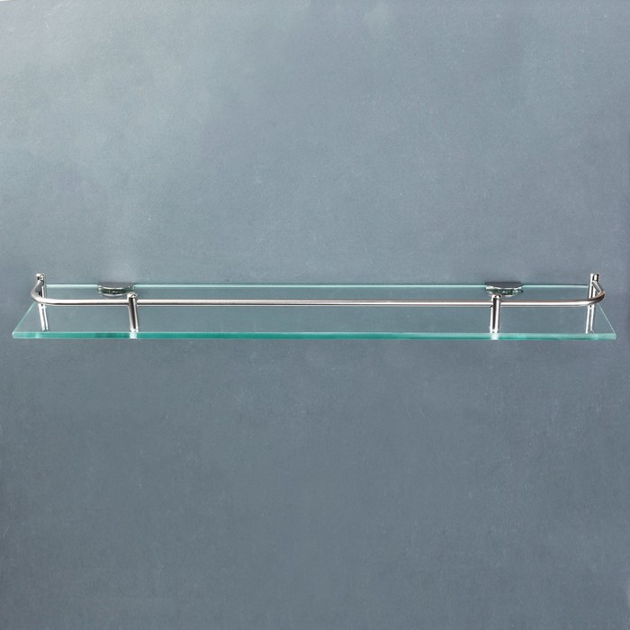 Полка для ванной комнаты, 40×11,5×4 см, металл, стекло