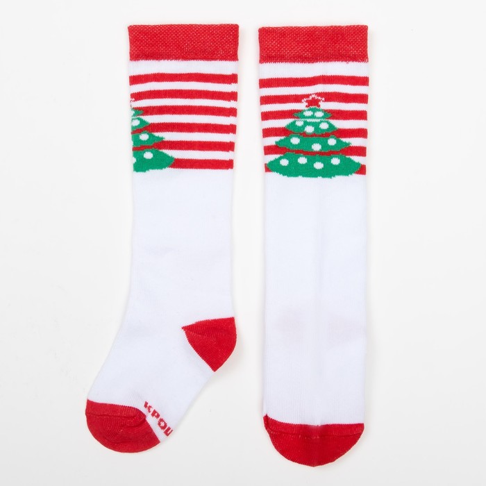 Гольфы Крошка Я "Новый год" 8-10 см, 6-9 мес, 100% хлопок