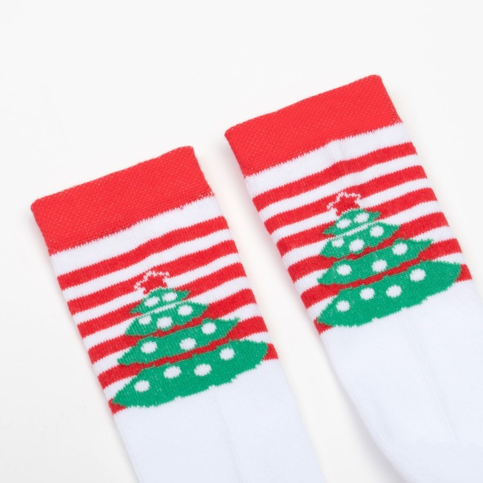 Гольфы Крошка Я "Новый год" 8-10 см, 6-9 мес, 100% хлопок