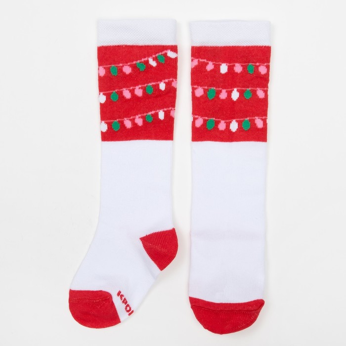 Гольфы Крошка Я "Гирлянды" 8-10 см, 6-9 мес , 100% хлопок