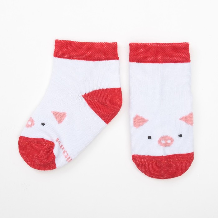 Носки Крошка Я "Новый год. Поросенок" 10-12 см, 9-12 мес, 100% хл