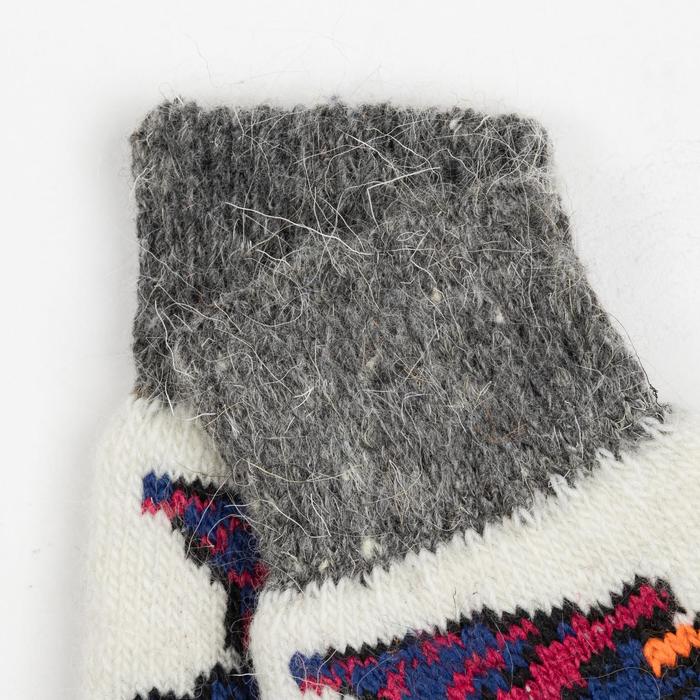 Носки детские шерстяные "С Новым годом", цвет белый, размер 10