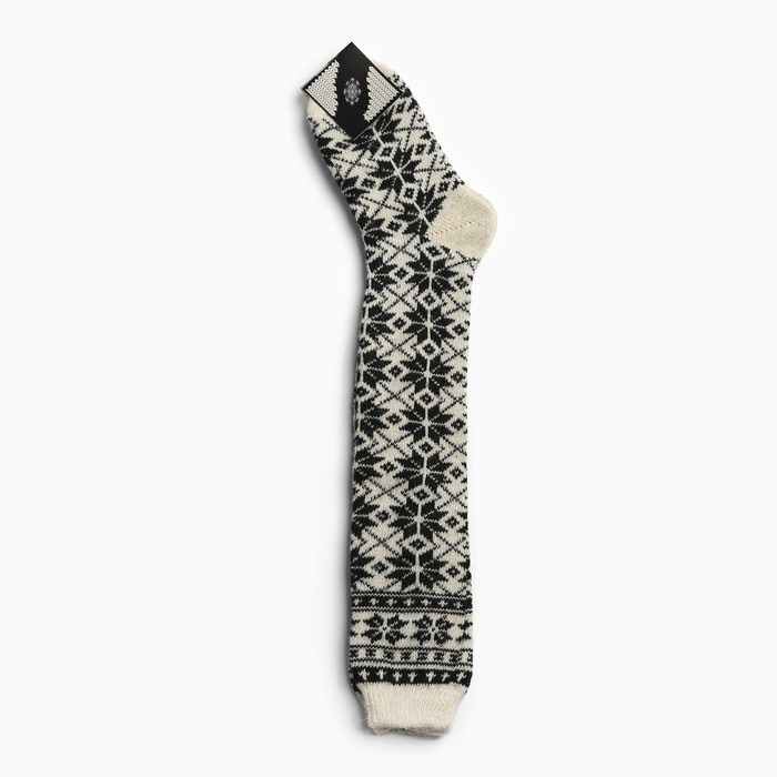 Получулки женские шерстяные «Снежинка», цвет белый, размер 25