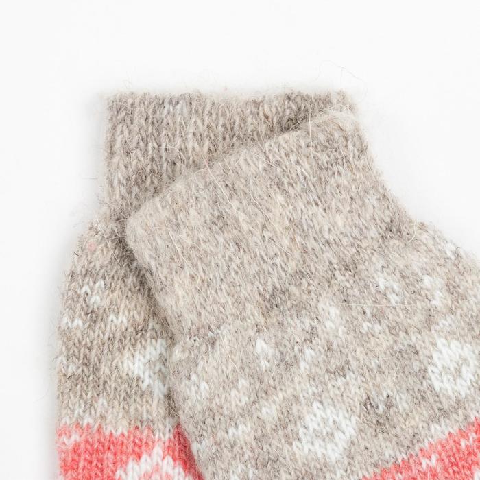 фото Носки женские шерстяные, цвет красный, размер 25 стильная шерсть