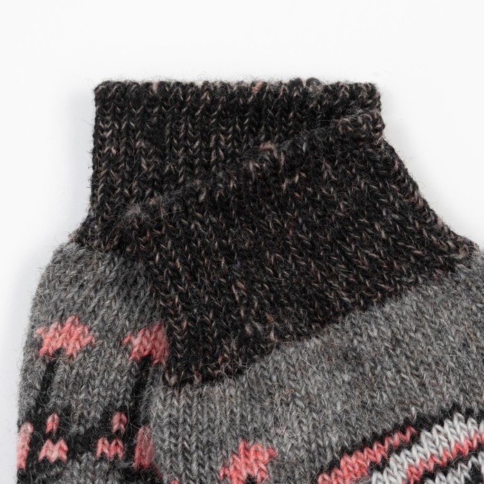 Носки мужские шерстяные "Дед мороз", цвет серый, размер 25