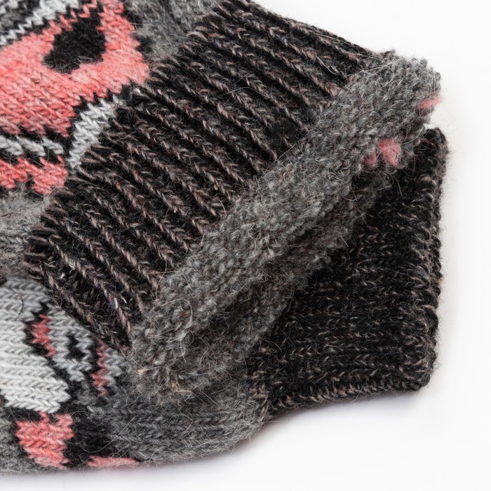 Носки мужские шерстяные "Дед мороз", цвет серый, размер 25