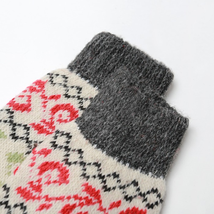 фото Носки женские шерстяные, цвет белый, размер 23 стильная шерсть